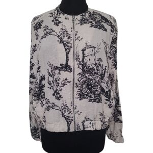 Joie 100% Linen Zip Up Shacket Size Large